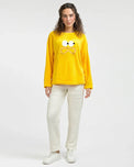 Sajiero Fleece Pajama Suit - Sunny Face