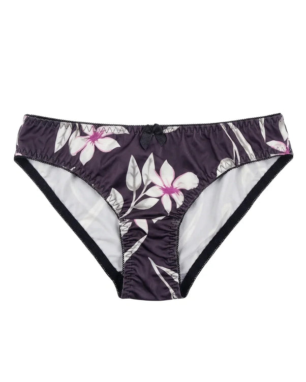 Sajiero Padded Bra Set - Midnight Petal - Black