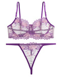 Sajiero Non Padded Bra Set - Verdelle - Purple