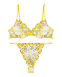 Sajiero Non Padded Bra Set - Flora Zest - Yellow