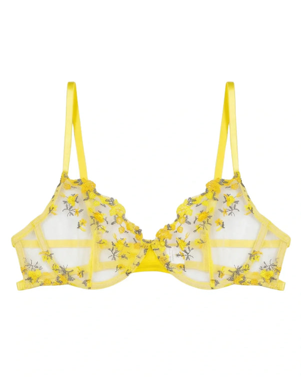 Sajiero Non Padded Bra Set - Flora Zest - Yellow