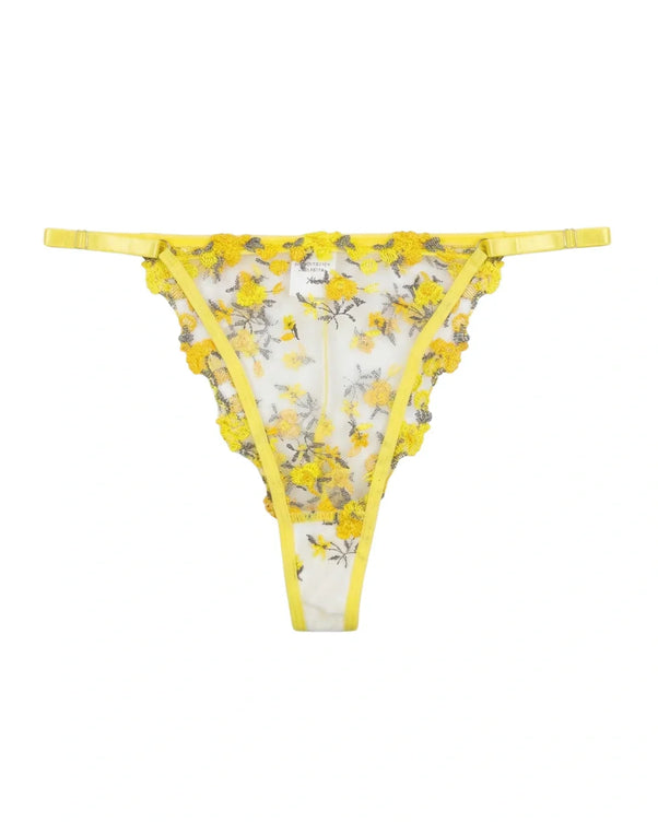 Sajiero Non Padded Bra Set - Flora Zest - Yellow