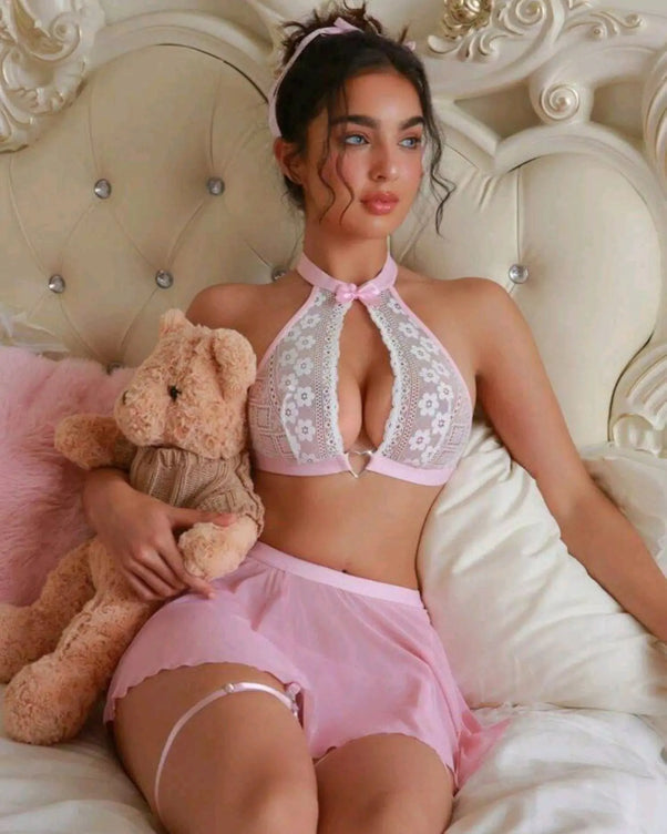 Sajiero Babydoll Lingerie  - Zerelle - Pink