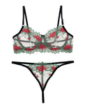 Sajiero Non Padded Bra Set - Verdelle - Green