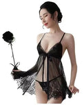 Sajiero Babydoll Lingerie - Carmira - Black