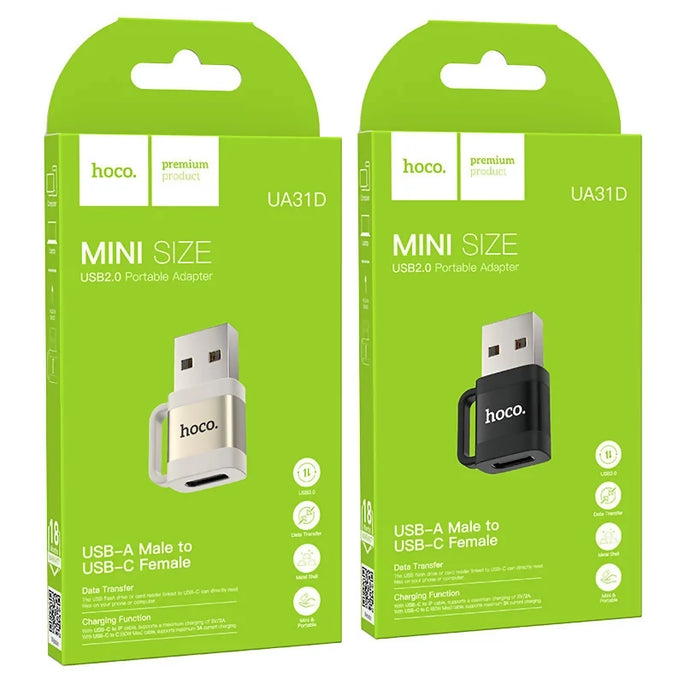 HOCO UA31D USB Male to Type-C Female USB 2.0 Adapter