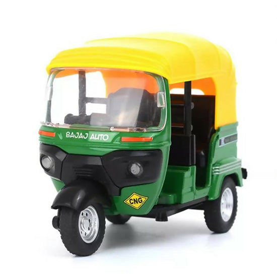 Toy Diecast 1:14 Auto Rickshaw Motor Tricycle Miniature Bemo Diecast Toy Best Tricycle Music Sound Light Model Free wheel can slide, run like real CLASSIC TRICYCLE Three-wheeled motorcycle alloy car model children's toy car sound and light pull back taxi