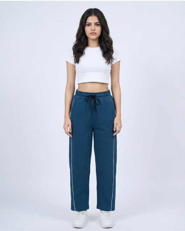 Sajiero Fleece Lounge Trouser -Comfy Core - Sea Blue