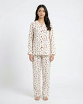 Sajiero Summer Crinkled Pajama Suit - Plush Kitty