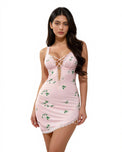Sajiero Babydoll Lingerie  -  Wisteria - Pink