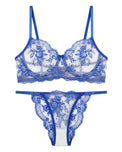 Sajiero Non Padded Bra Set - Florisse - Blue