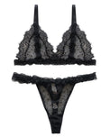 Sajiero Non Padded Bra Set - Moon Lace