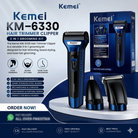Kemei KM-6330 3 in 1 Professional Grooming Kit For Men