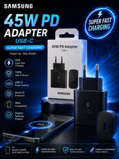Samsung Original 45W Ultra Fast Booster Charging PD Adaptor | USB-C Power Delivery Wall Charger with Smart IC Protection for All Type-C Devices