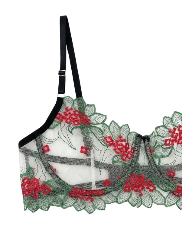 Sajiero Non Padded Bra Set - Verdelle - Green