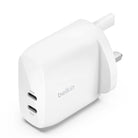 Belkin BoostCharge Pro Dual USB-C 60W PPS Fast Charger 3 Pin