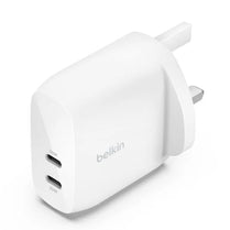 Belkin BoostCharge Pro Dual USB-C 60W PPS Fast Charger 3 Pin