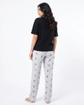 Sajiero Cotton PJ Set - Bow Bliss - Black