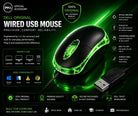 Dell Original Wired USB RGB Optical Mouse High Precision 1000 DP