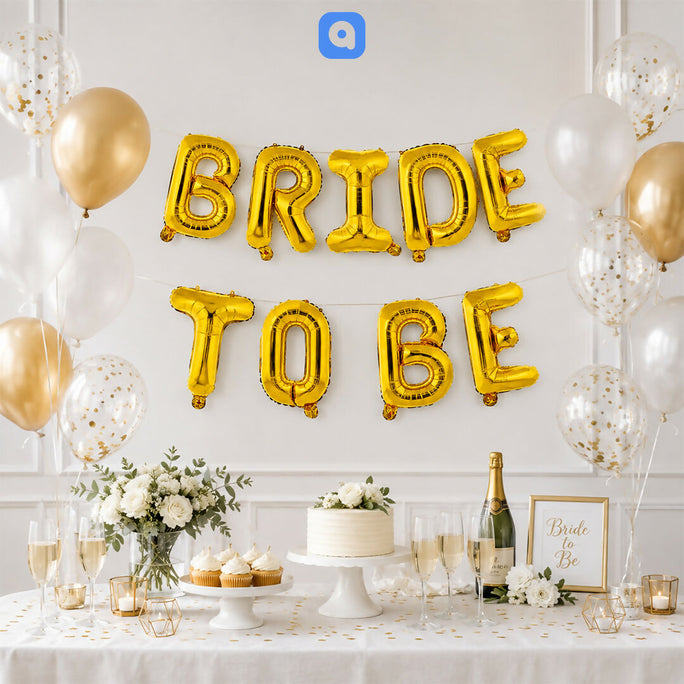 Bride To Be Foil Letter Balloon Set
