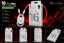 16 Pro Max 60W USB-C to USB-C Fast Charging Cable [1m] Premium Braided Type-C Data Sync Cord for iPhone, iPad, MacBook & Android Smartphones