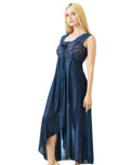 Sajiero Elegant 1 Piece Cross Cut Long Nightie (011)