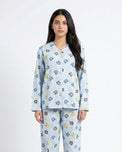 Sajiero Summer Crinkled Pajama Suit - Blue Bear