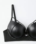 Sajiero Padded Bra Set - Leather Fit - Black