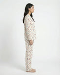 Sajiero Summer Crinkled Pajama Suit - Plush Kitty