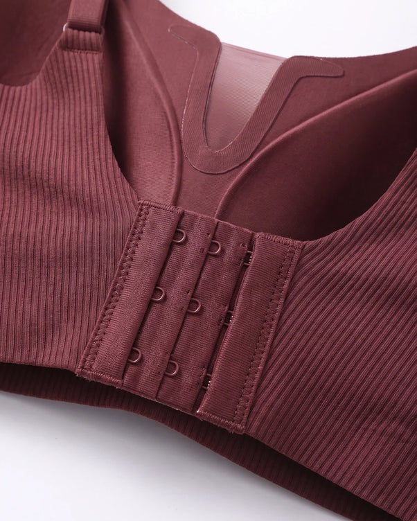 Sajiero Padded Seamless Curve Bra - Maroon