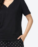 Sajiero Cotton PJ Set - Mono Dot