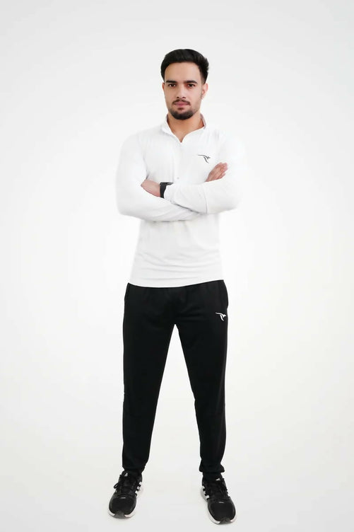 AUH Apex Quarter-Zip Pullover-White
