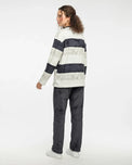 Sajiero Black And White Stripes Fleece Pajama Suit