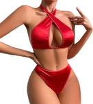 Sajiero Padded Bra Set - Elvora - Red