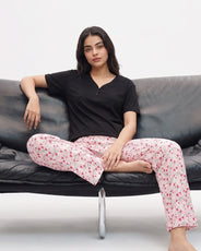 Sajiero Cotton PJ Set - Heart Petal