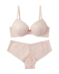 Sajiero Padded Bra Set - Elviora - Baby Pink