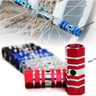 Durable Aluminum Alloy BICYCLE Foot PIN - Non-Slip Front & Rear Axle Footrests