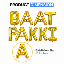 Baat Pakki Foil Letter Balloon Set