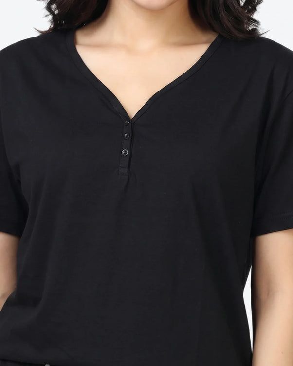 Sajiero Cotton PJ Set - Mono Dot