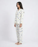 Sajiero Summer Crinkled Pajama Suit - Love Dot