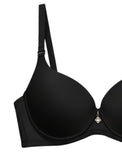 Sajiero Padded T-Shirt Bra -Smooth Lift - Black