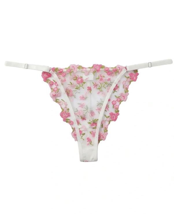 Sajiero Non Padded Bra Set - Noir Rose - Pink