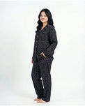 Sajiero Linen Pajama Suit - Blushy Heart - White