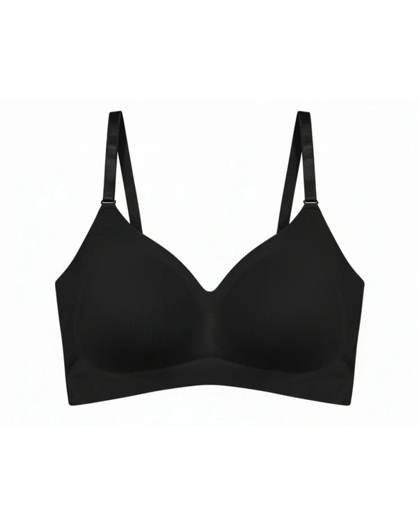 Sajiero Padded Seamless Easy Comfort Bra - Black