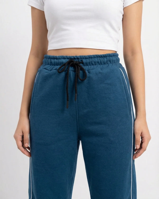 Sajiero Fleece Lounge Trouser -Comfy Core - Sea Blue