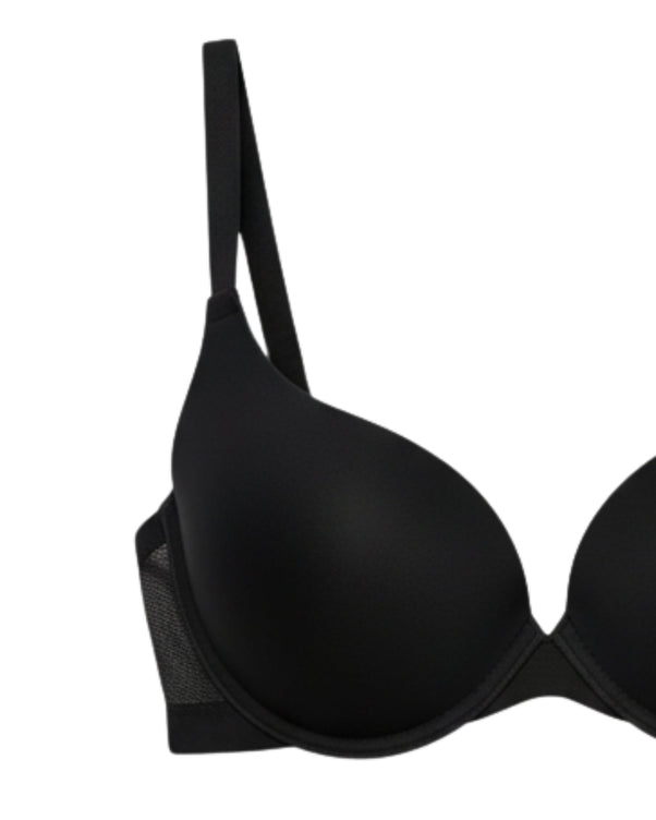 Sajiero Padded T-Shirt Bra -Soft Glow - Black