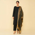 3 Pieces Unstitched Katan Silk Plain Shirt & Trouser With Organza Lining Dupatta For Womens & Girls