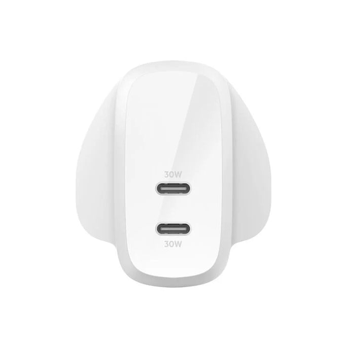 Belkin BoostCharge Pro Dual USB-C 60W PPS Fast Charger 3 Pin