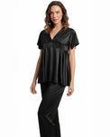 Sajiero Silk PJ Set - Silk Ease - Black