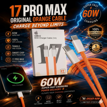 60W USB-C to USB-C Fast Charging Cable 17 Pro Max